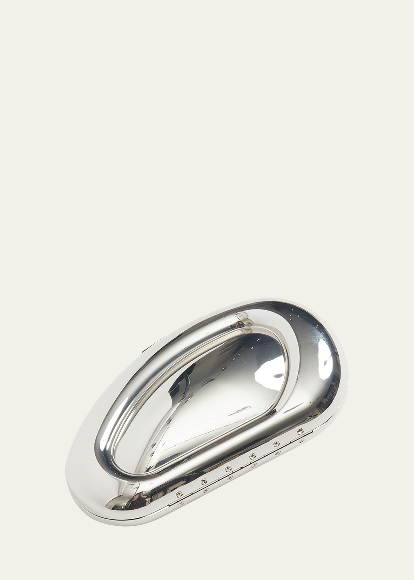 luna oval clutch bag