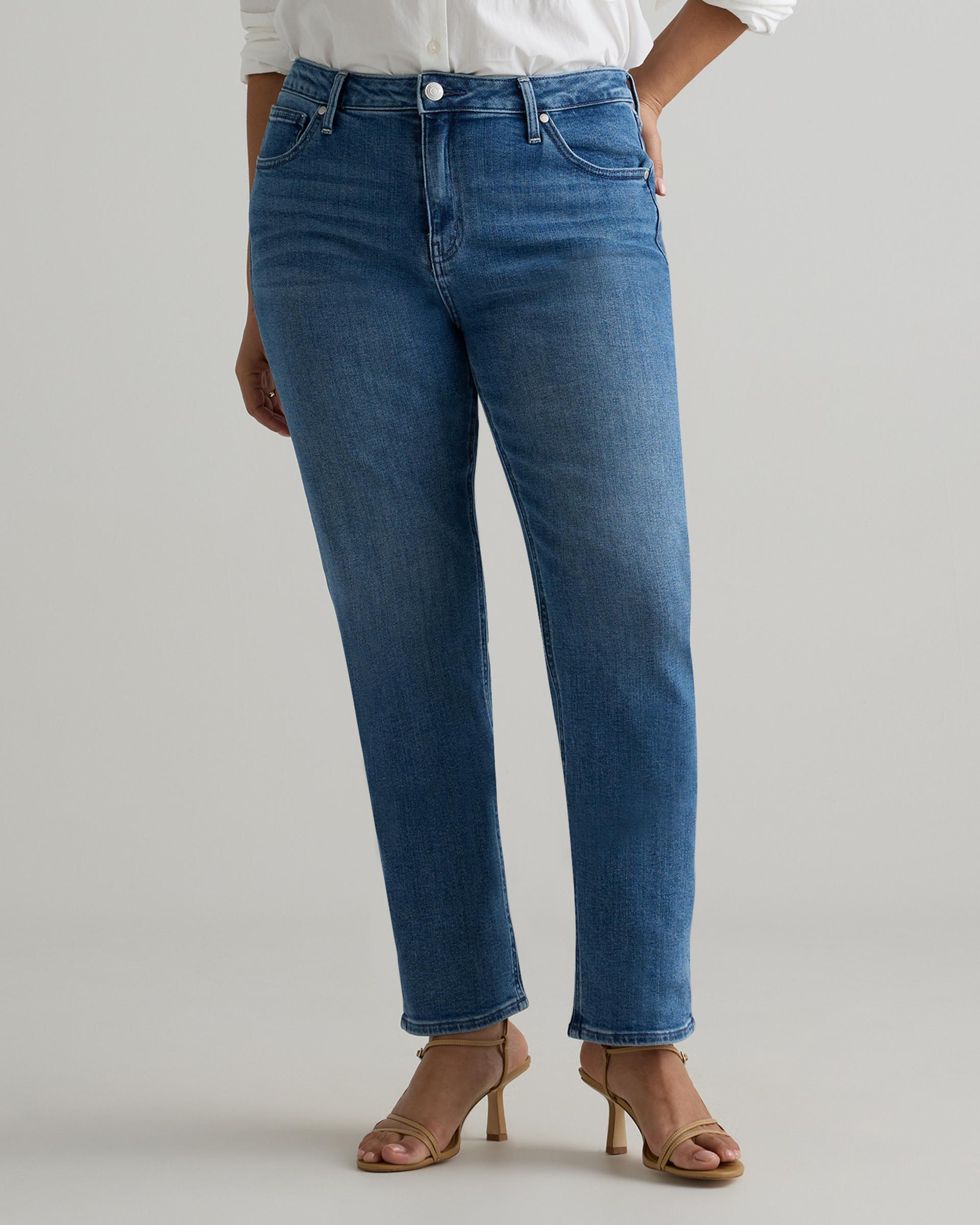luna stretch slim straight jeans