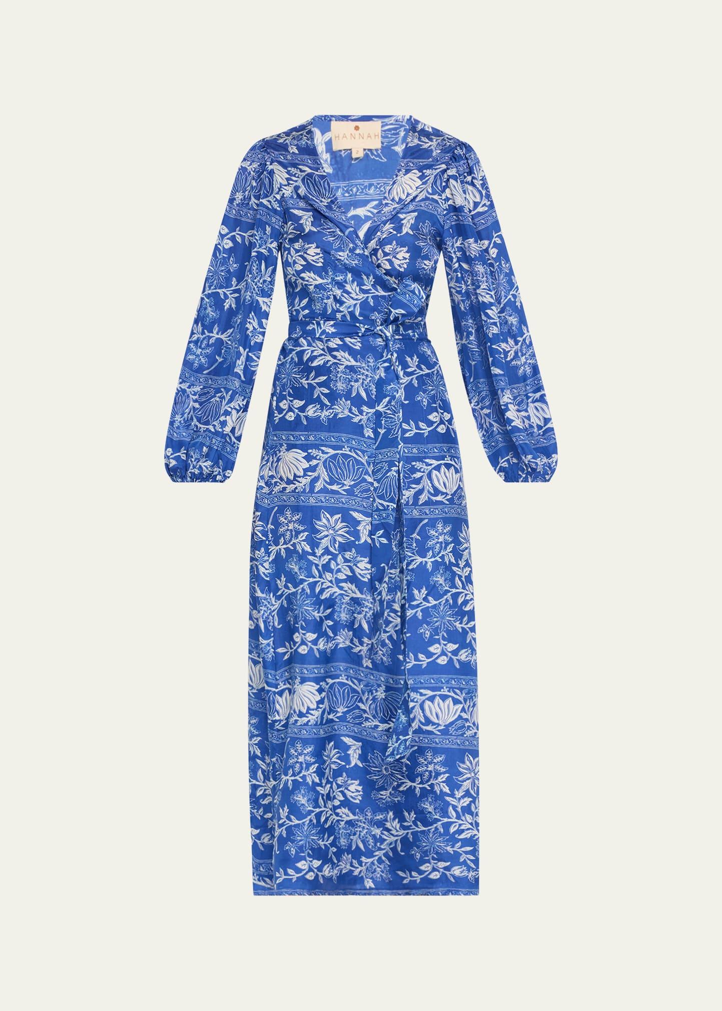 luna wrap maxi dress