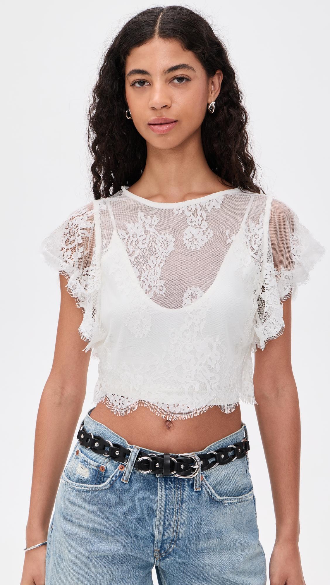 lunar ash lace top