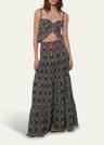 lunch date eyelet cropped top