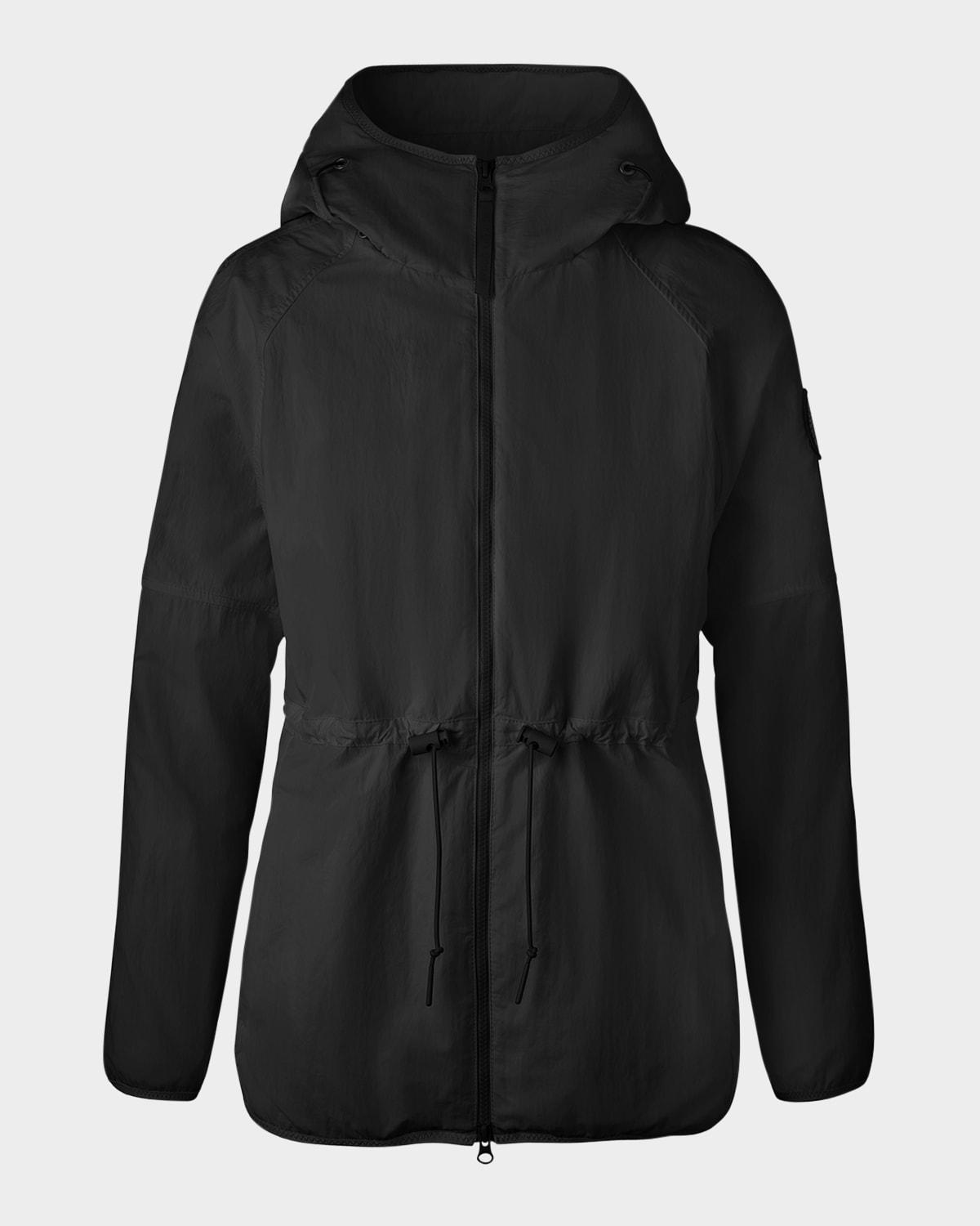 lundell hooded jacket with drawcord waist