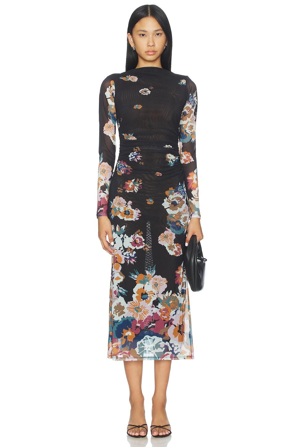 lura mesh midi dress