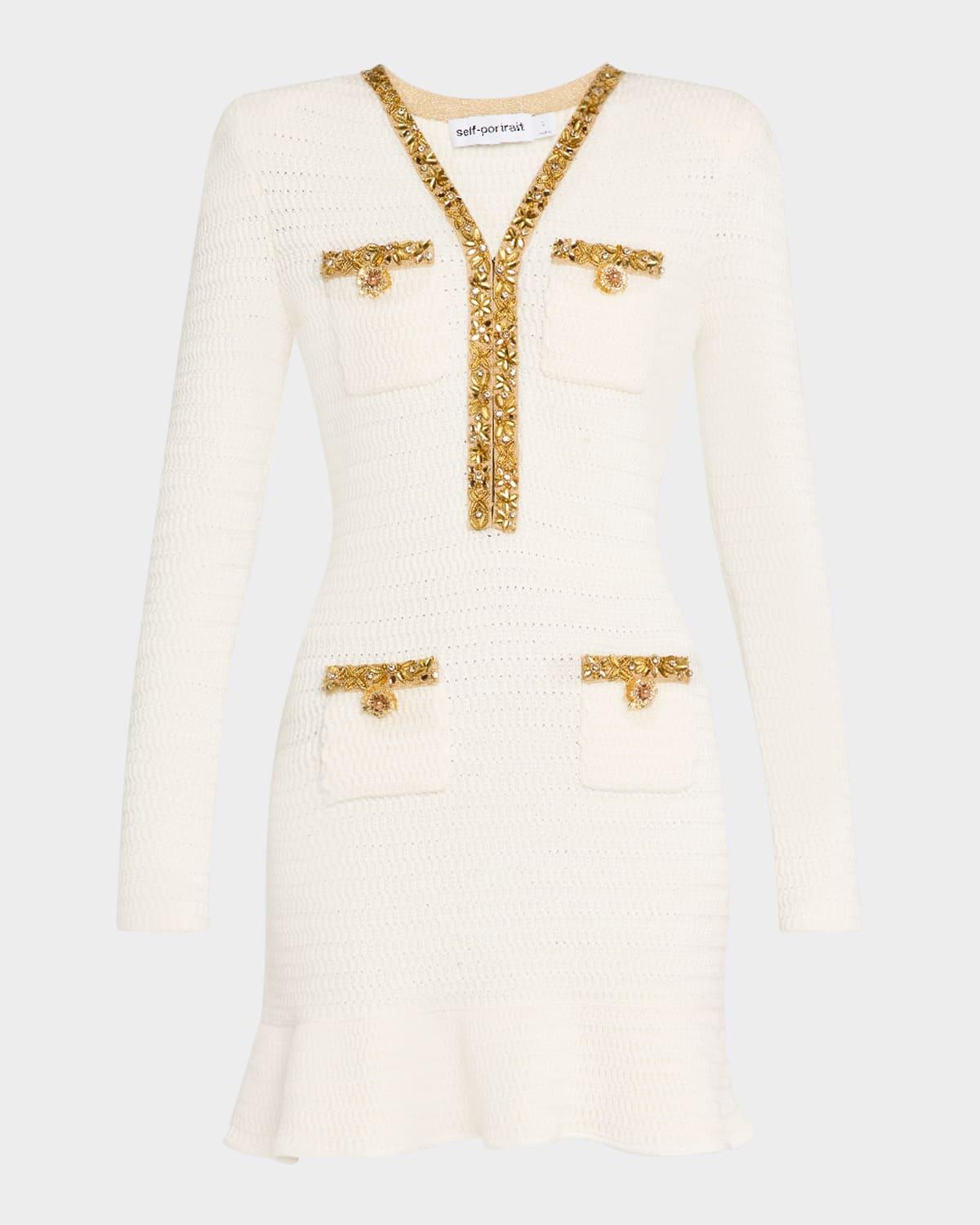 lurex knit mini dress