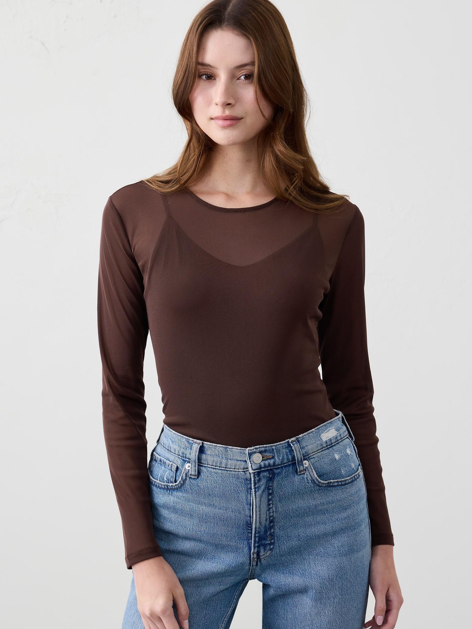 lurex mesh top