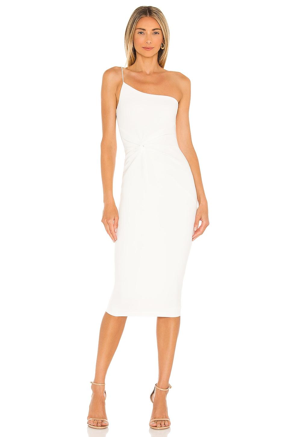 lust one shoulder midi dress