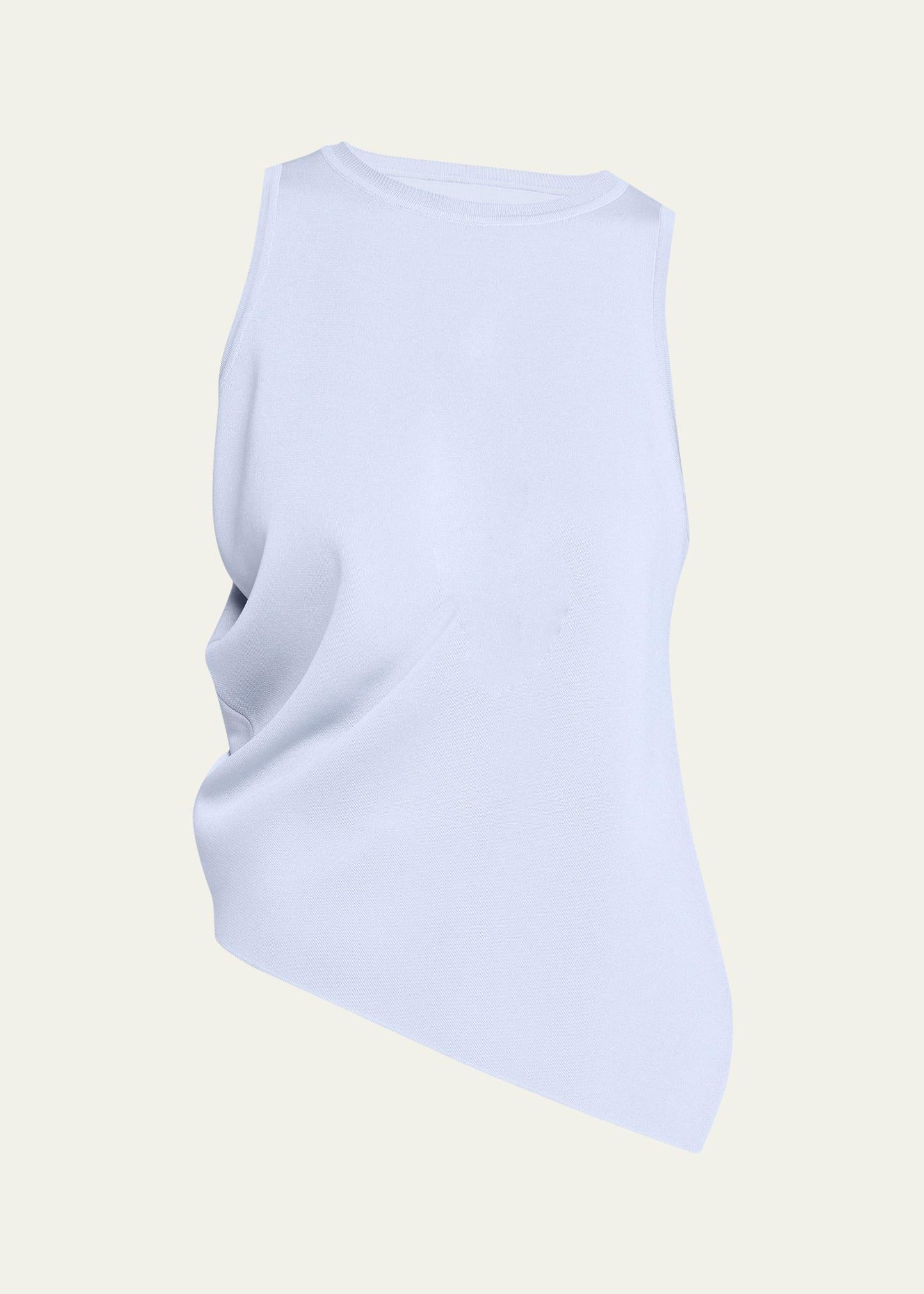 luster draped knit tank top