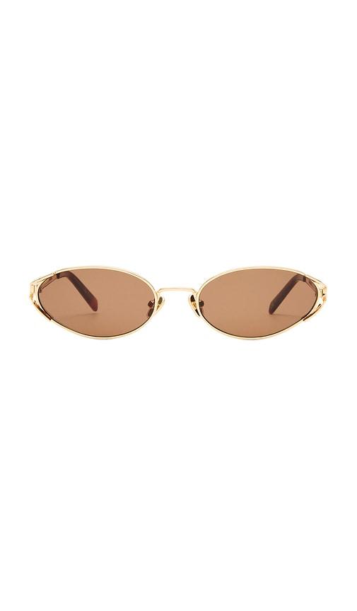 luv lou the paloma sunglasses in metallic gold.