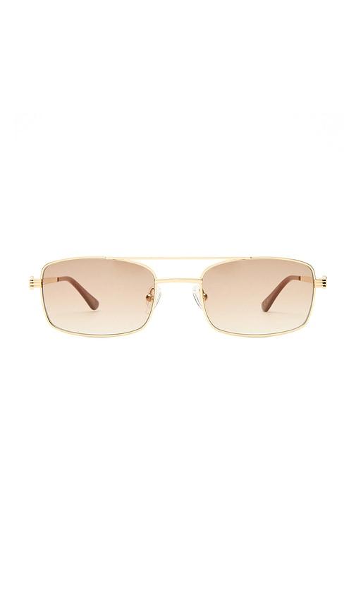 luv lou the rocky sunglasses in metallic gold.