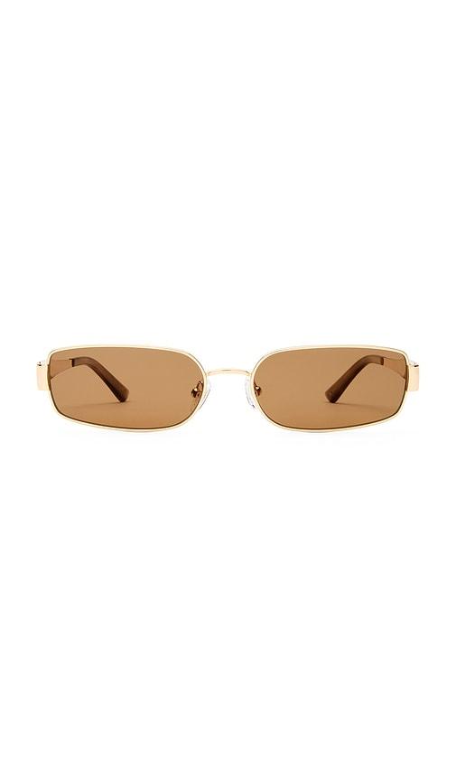 luv lou the ryan sunglasses in metallic gold.