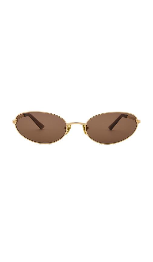 luv lou x whitney port the rose sunglasses in metallic gold.