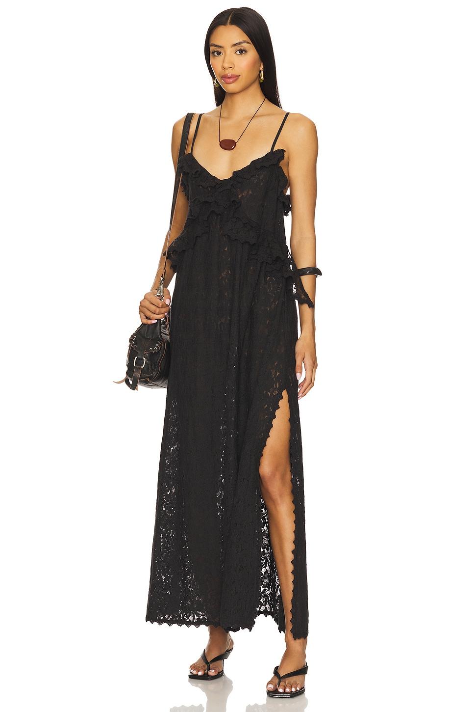 lux lisbon lace strappy maxi dress