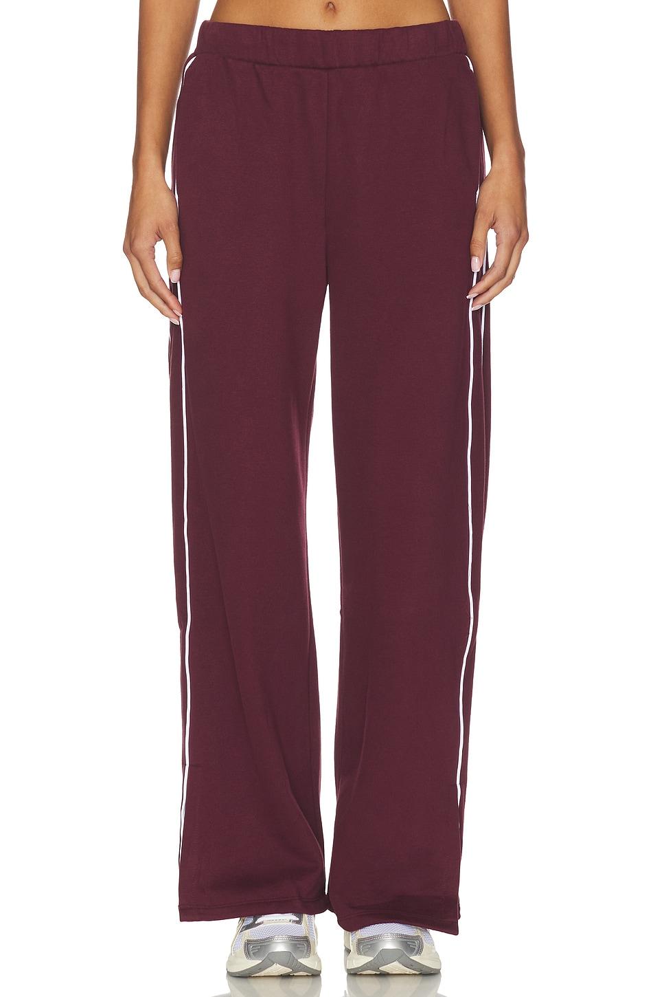 luxe fleece piper wide leg pant