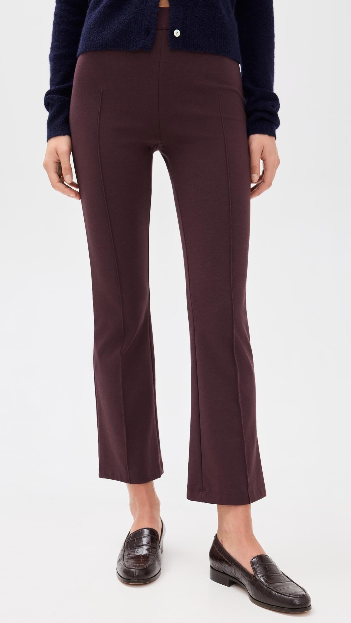 luxe ponte cropped flare pants