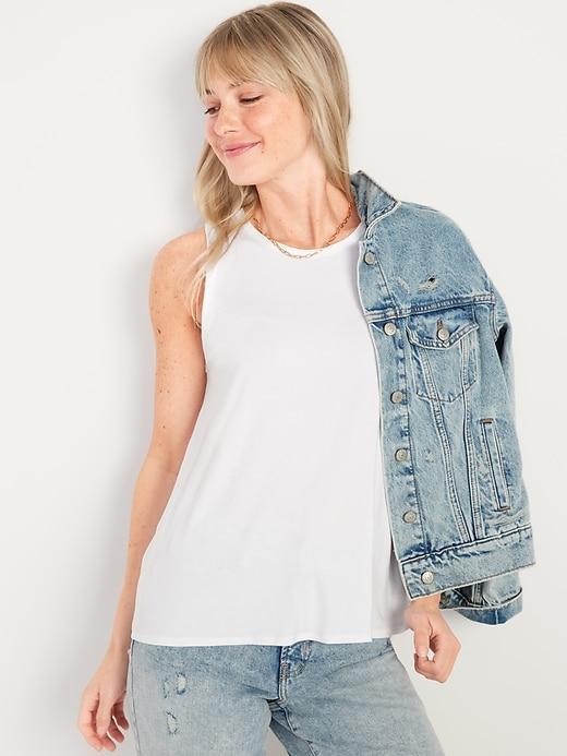 luxe sleeveless top
