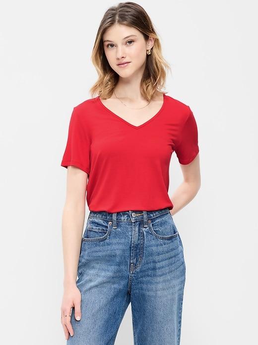 luxe slub-knit t-shirt