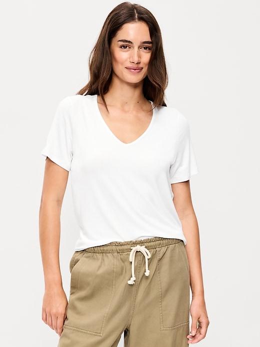 luxe slub-knit t-shirt