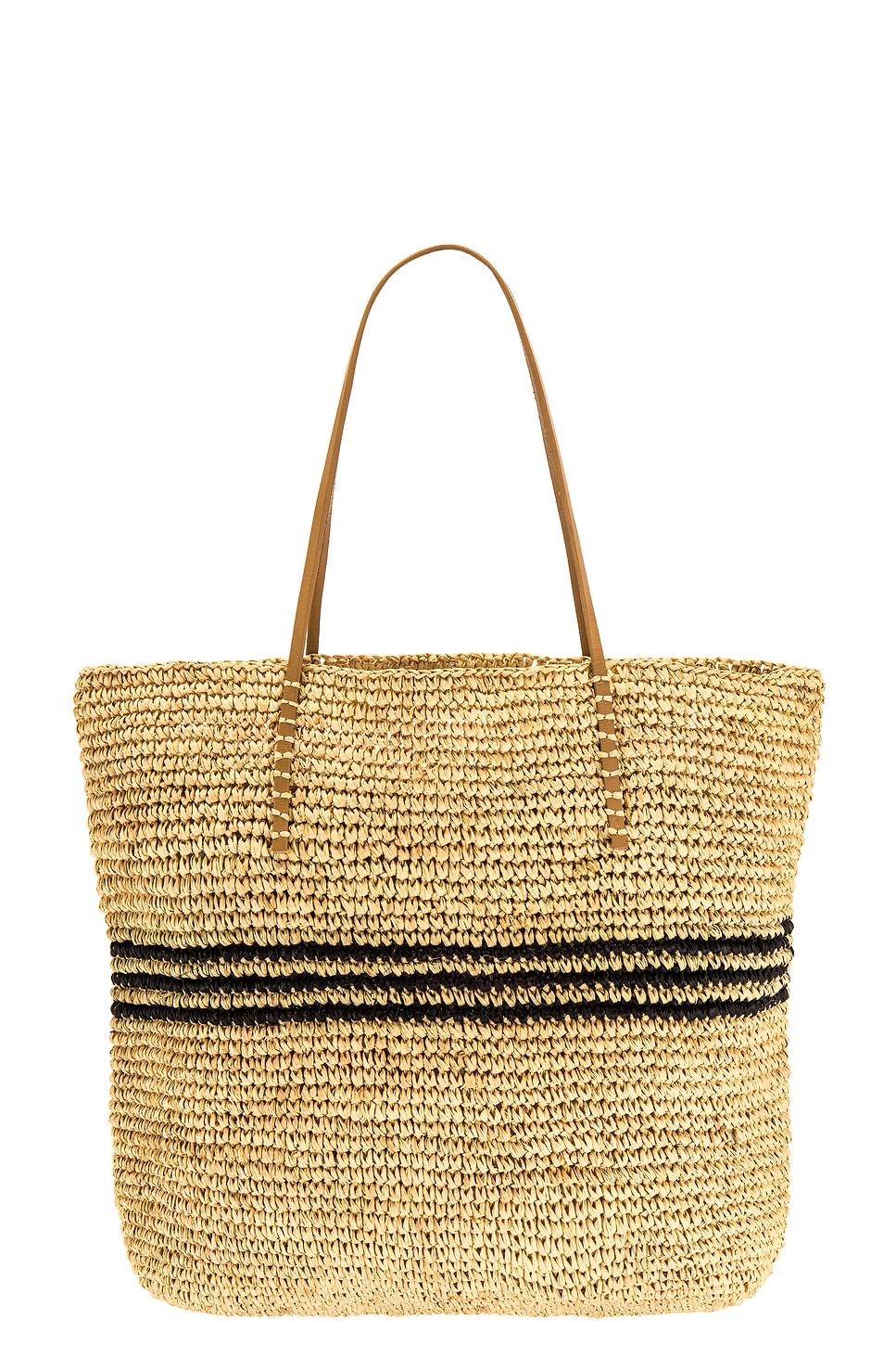luxe stripe tote