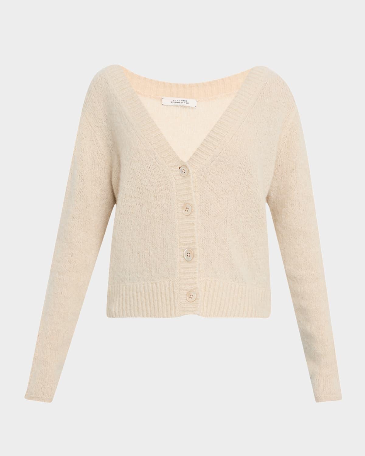 luxury love cashmere button-down cardigan