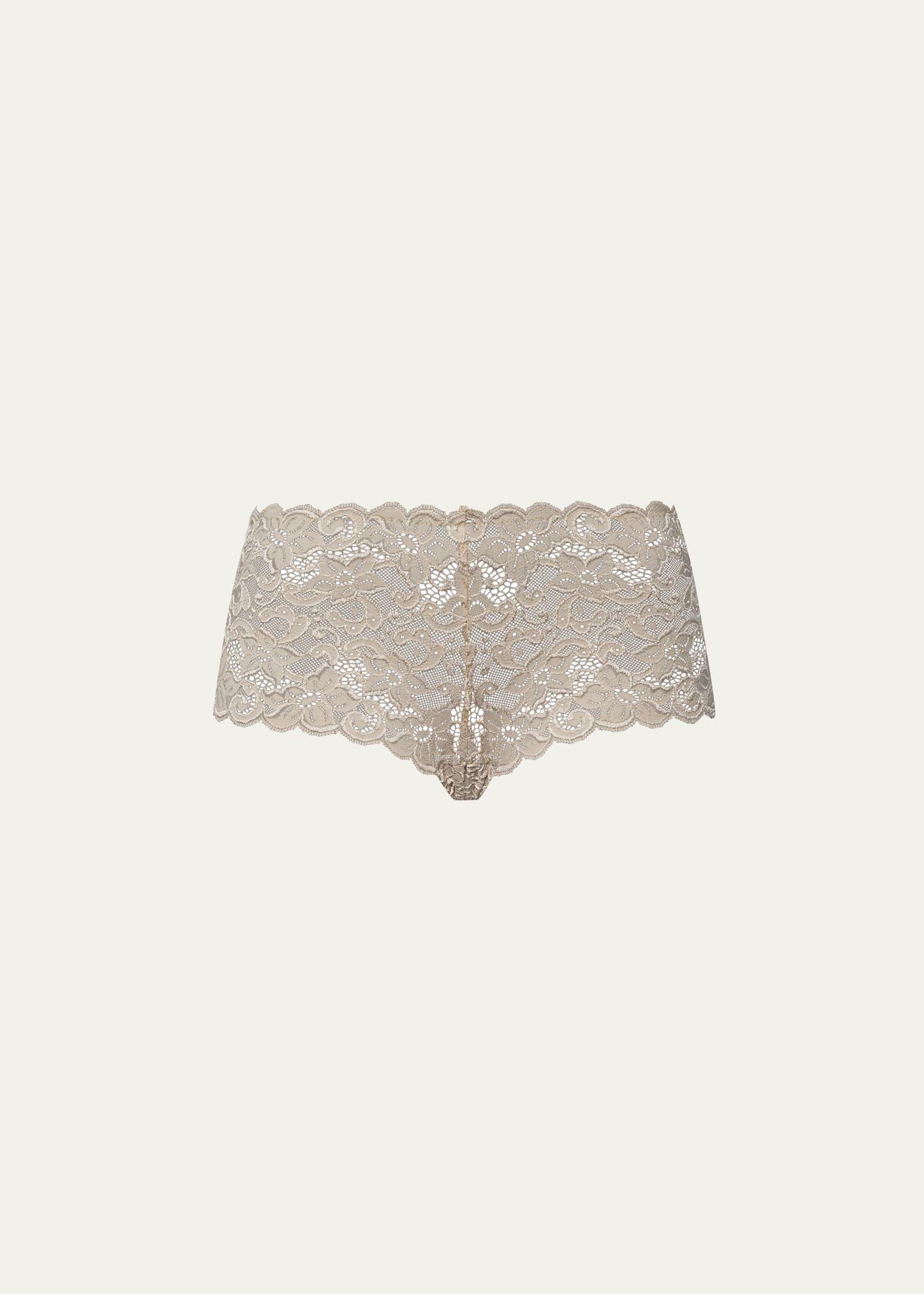 luxury moments boy-leg lace briefs