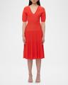 lyla dolman-sleeve rib midi dress