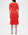 lyla dolman-sleeve rib midi dress