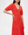 lyla dolman-sleeve rib midi dress