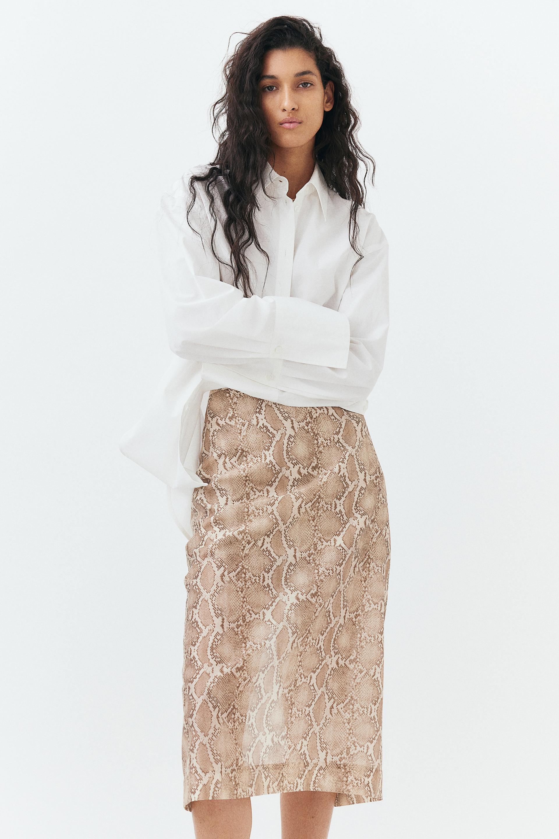 lyocell-blend pencil skirt