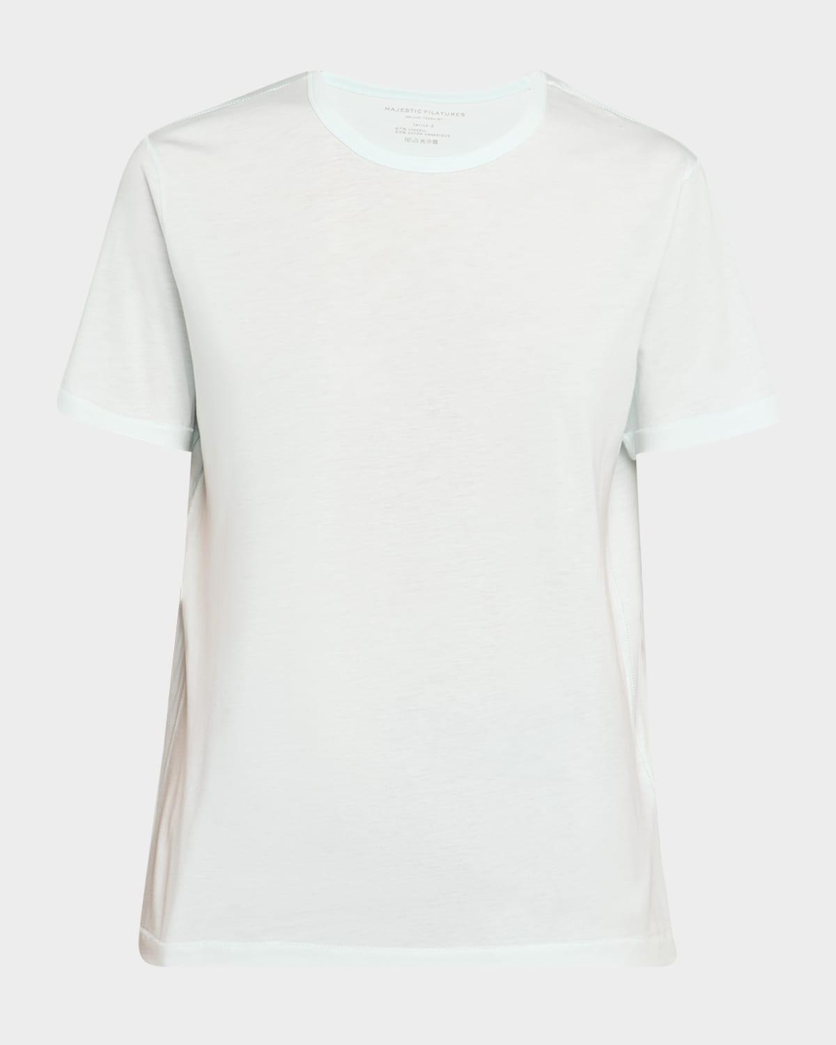 lyocell cotton semi-relaxed short-sleeve crewneck tee