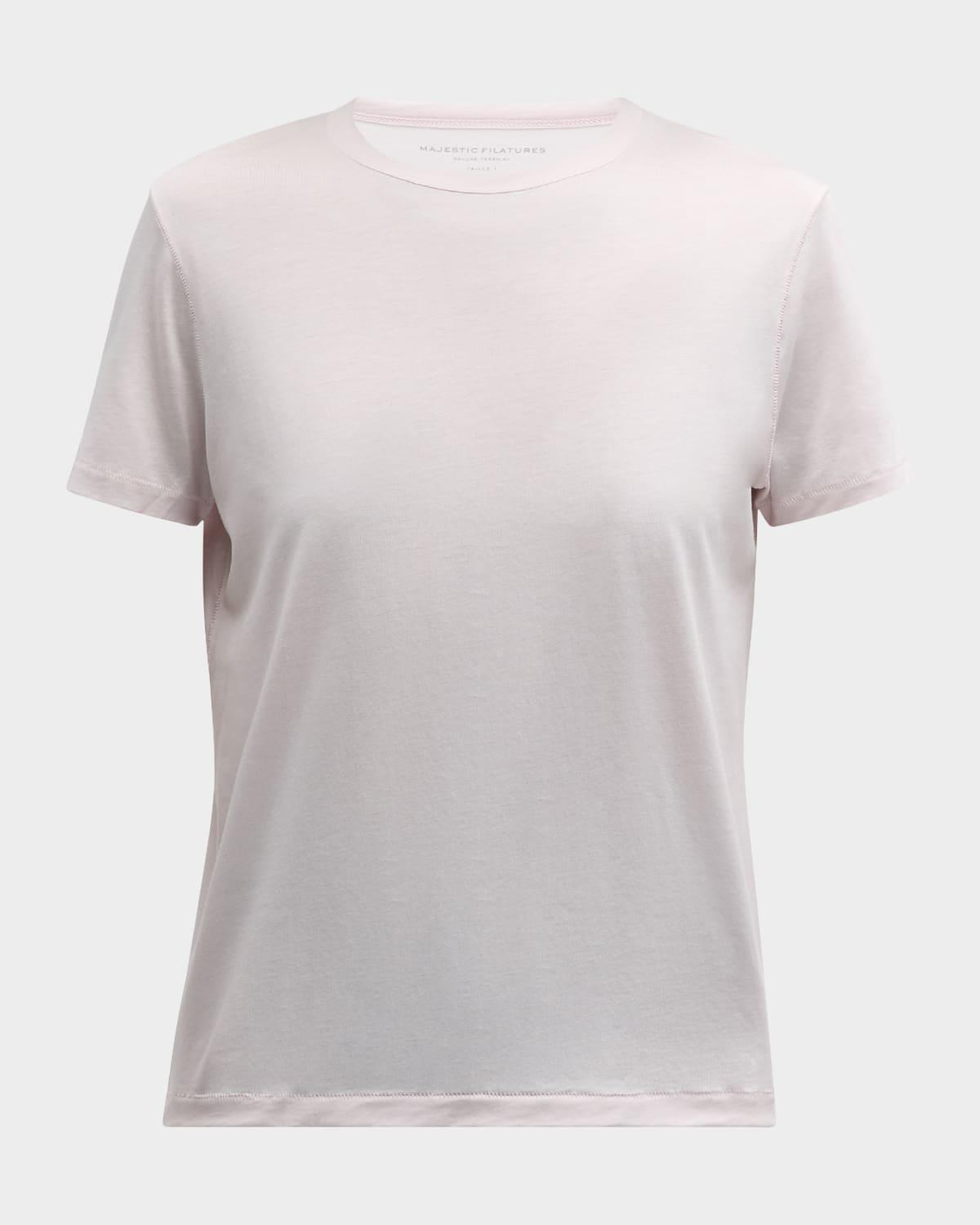 lyocell cotton semi-relaxed short-sleeve crewneck tee
