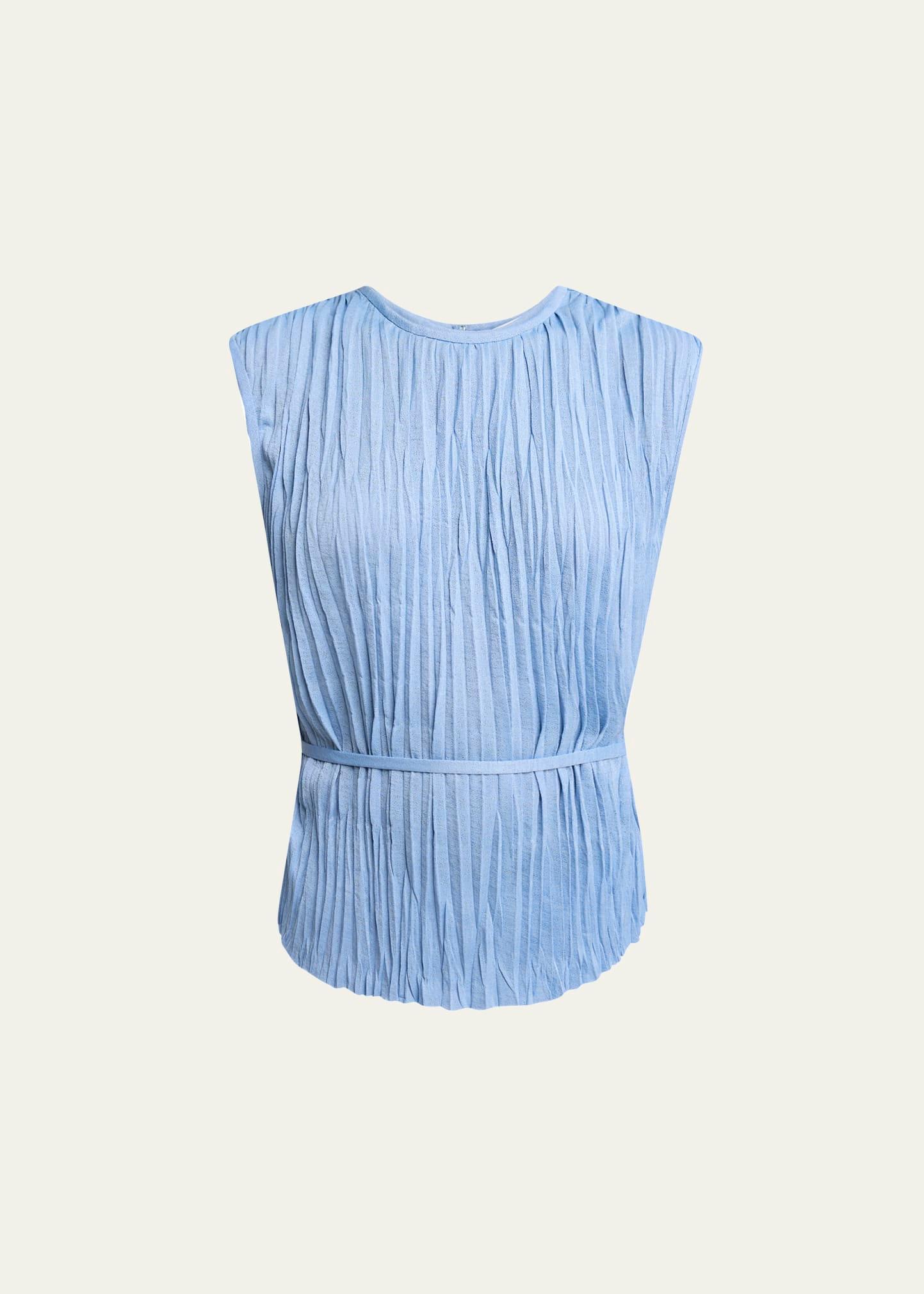 lyra pleated jersey top