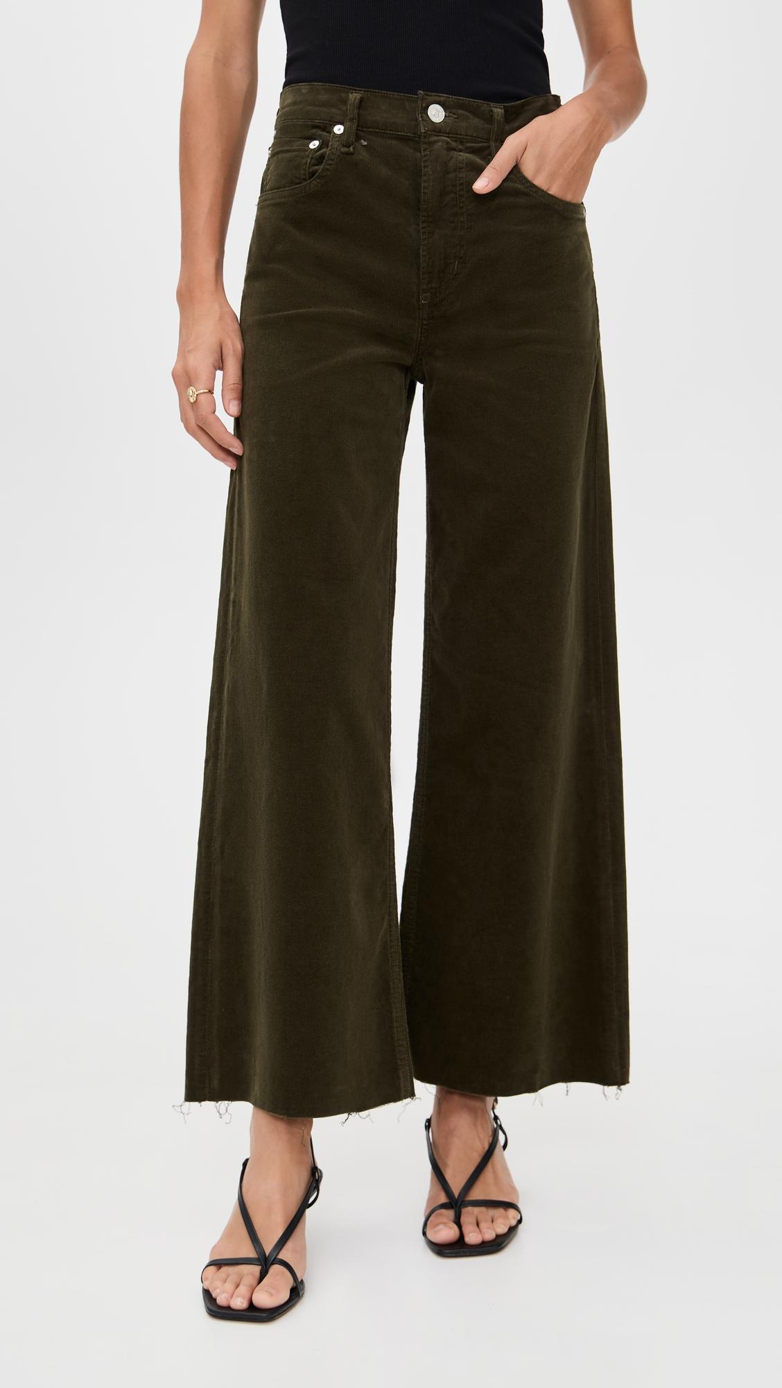 lyra wide leg corduroy crop pants