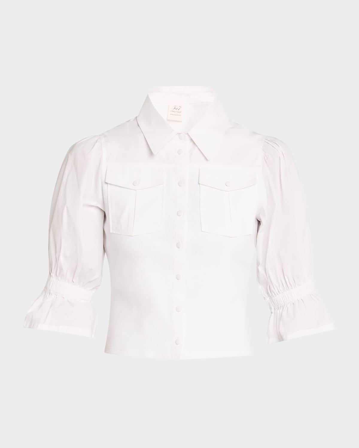 lyric puff-sleeve top