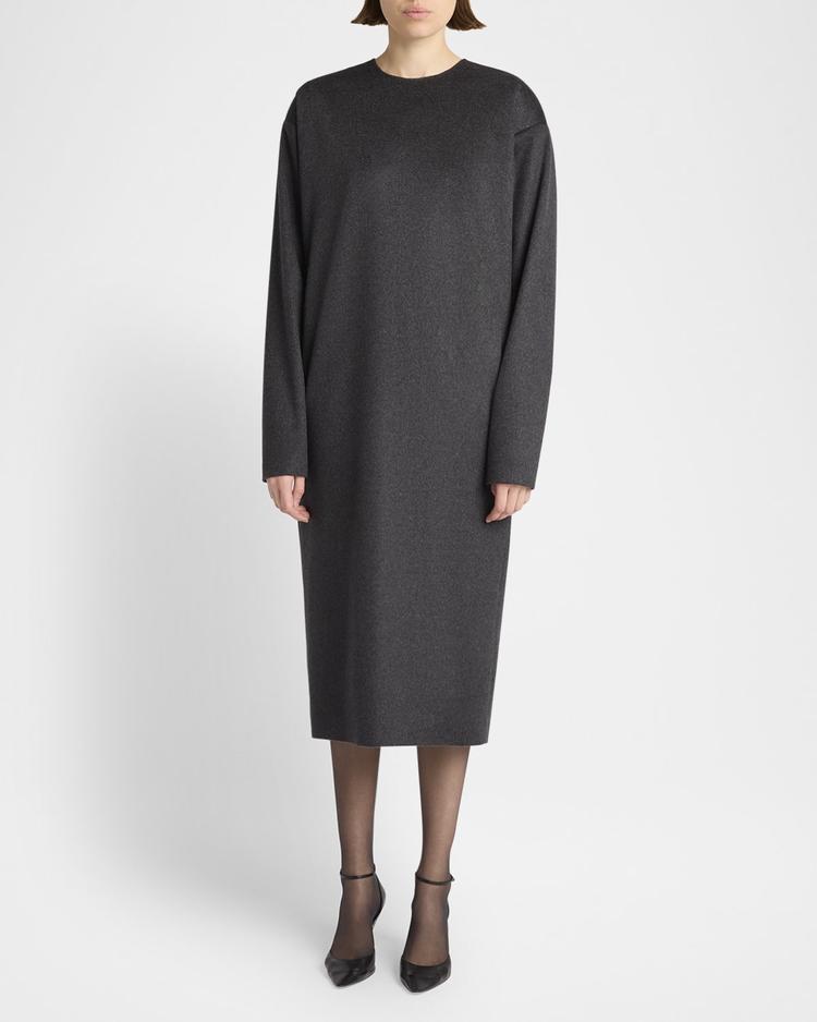 lysiane long-sleeve midi cashmere dress