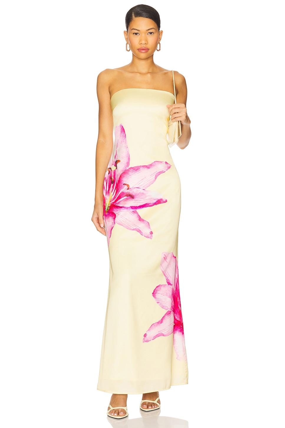 lyza strapless maxi dress