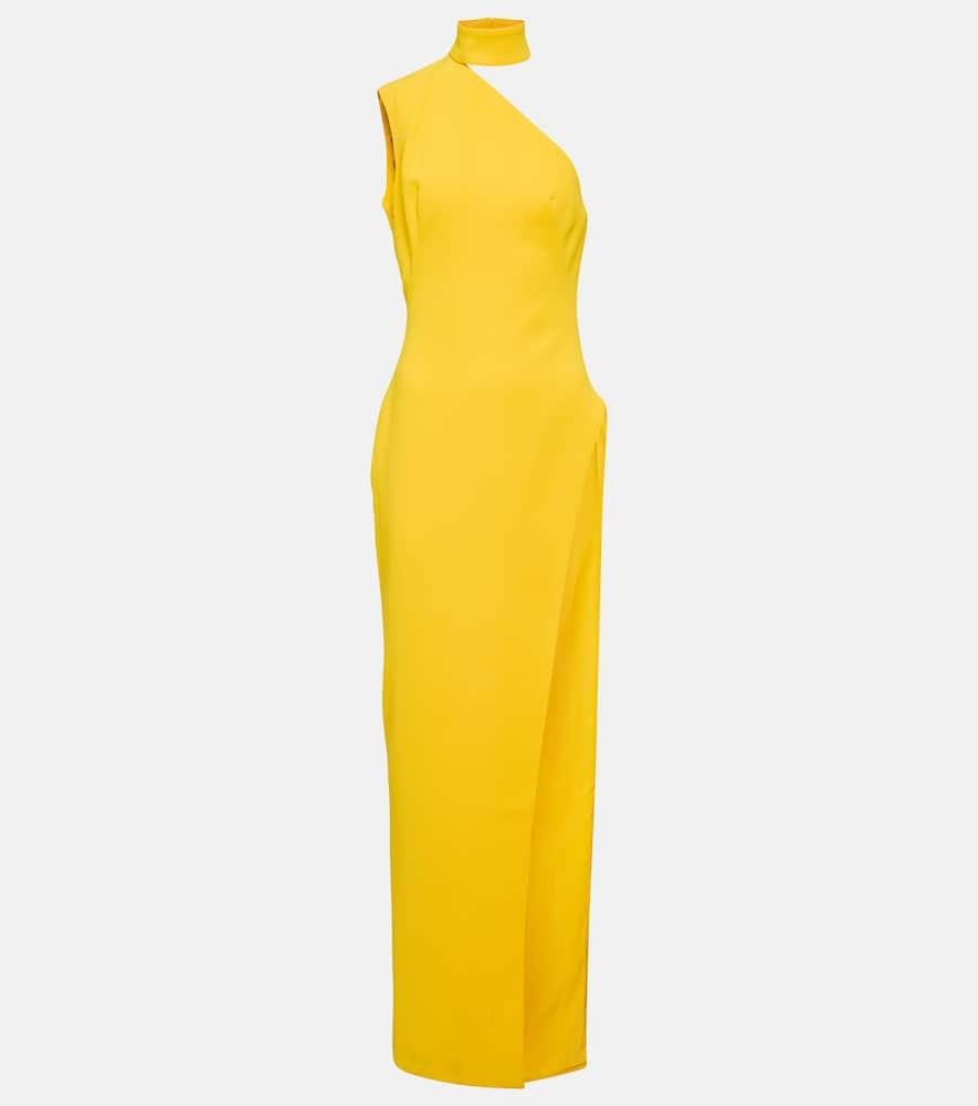 mônot asymmetric crêpe maxi dress