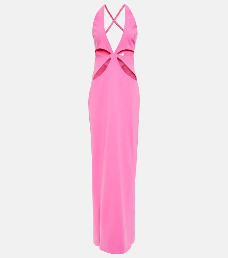 mônot cutout halterneck gown