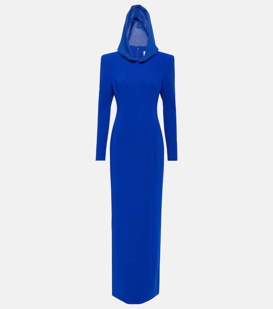 mônot hooded crêpe maxi dress