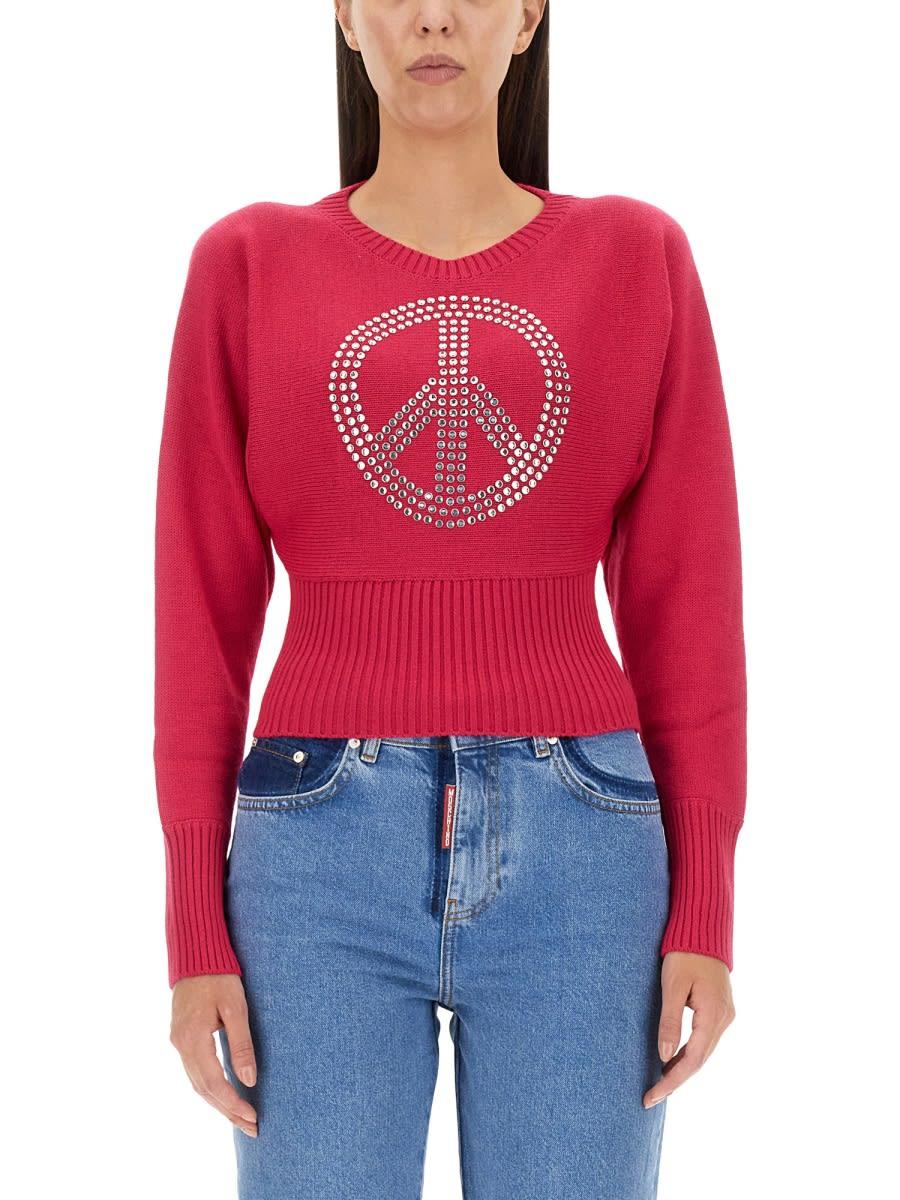 m05ch1n0 jeans peace symbol jersey