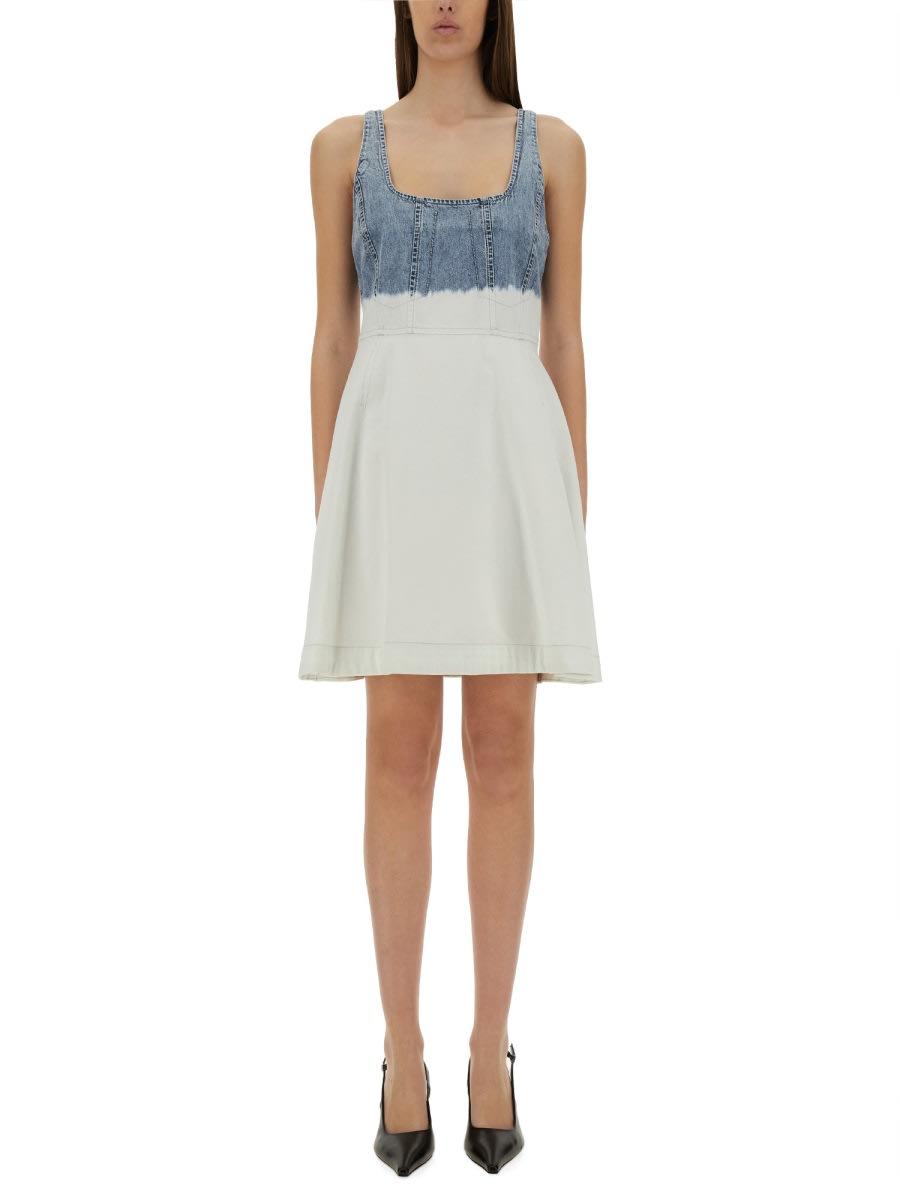 m05ch1n0 jeans two-tone denim dress