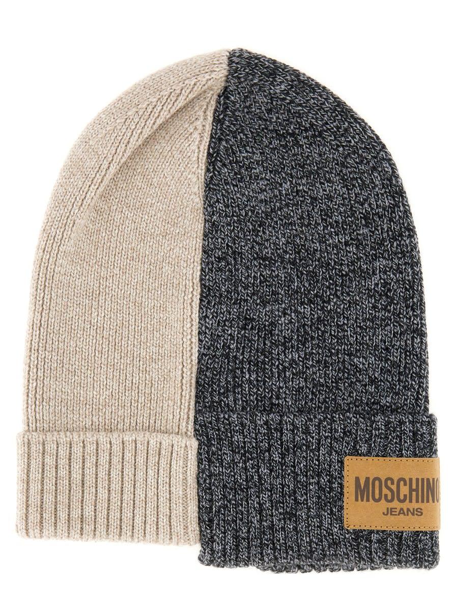 m05ch1n0 jeans wool cap with logo