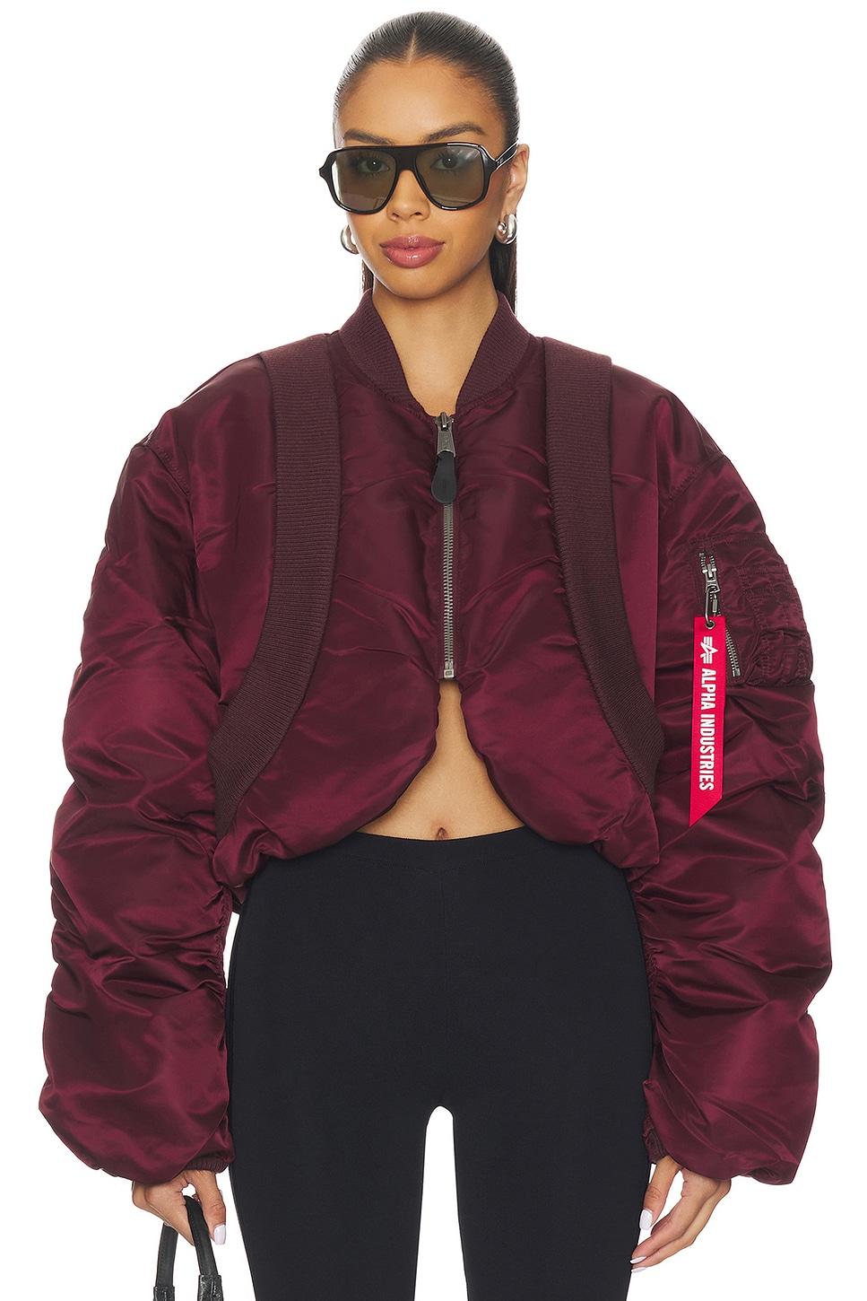 ma-1 knit rib flight jacket