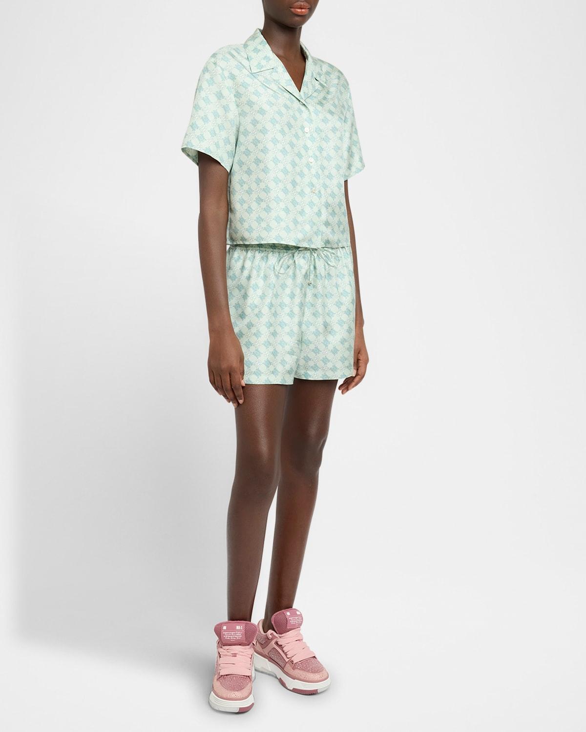 ma quad silk pull-on shorts