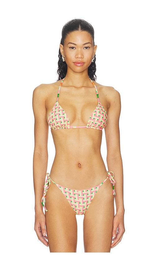 maaji blush tide balmy bikini top in pink,lemon.