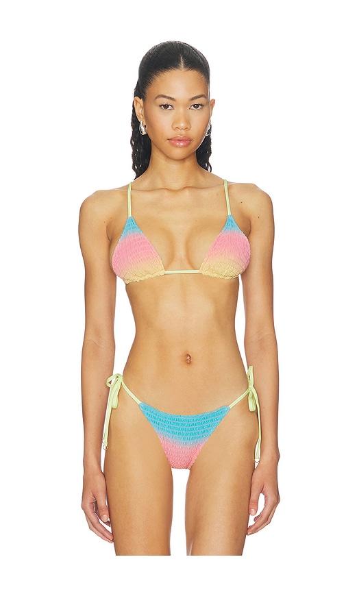 maaji first light zen bikini top in blue,pink.