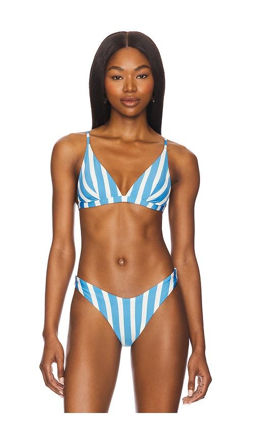 maaji ivy bikini top in blue.