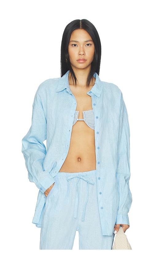 maaji larissa shirt in baby blue.