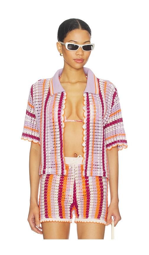 maaji mystic stripe rialta shirt in purple.
