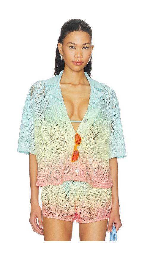 maaji ocean drift octavia top in blue.