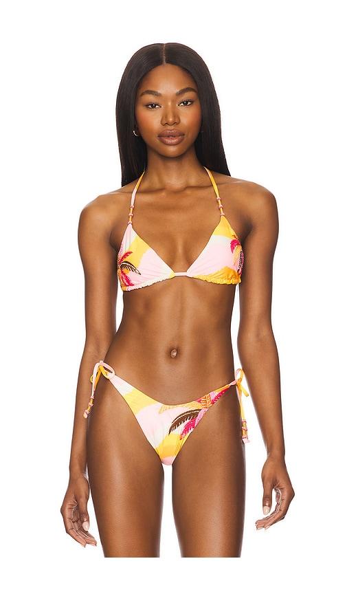 maaji paradiso waves balmy bikini top in pink.